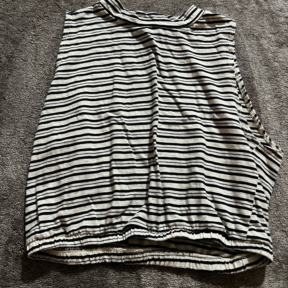 Black and white striped tank top